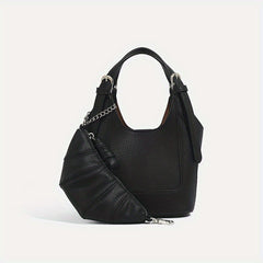 Stylish Leather Crossbody Bag with Detachable Strap
