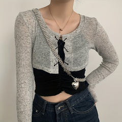 Punk Metal Heart Pendant Belly Chain Hip Hop Decorative Belt Dress Girdle