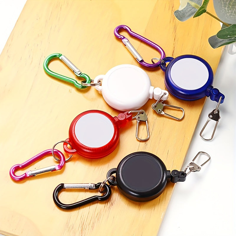 Functional Keychain Buckle Retractable Keychain Mountaineering Skiing Keyring