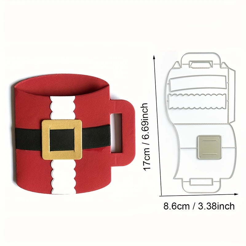 1pc Christmas Santa Box Bottle Metal Cutting Dies Scrapbooking Paper Craft Card