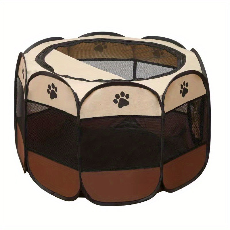 Foldable Waterproof Pet Playpen With Shade