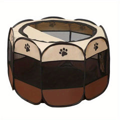 Foldable Waterproof Pet Playpen With Shade