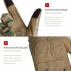 Retro Camo Touch Screen Full Finger Gloves