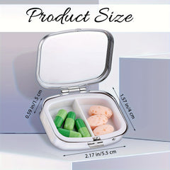 Grandma Pill Organizer Metal Dual Compartment 1pc