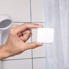 2pcs Shower Curtain Clip Adhesive Fixing Anti-splash Clip for Bathroom