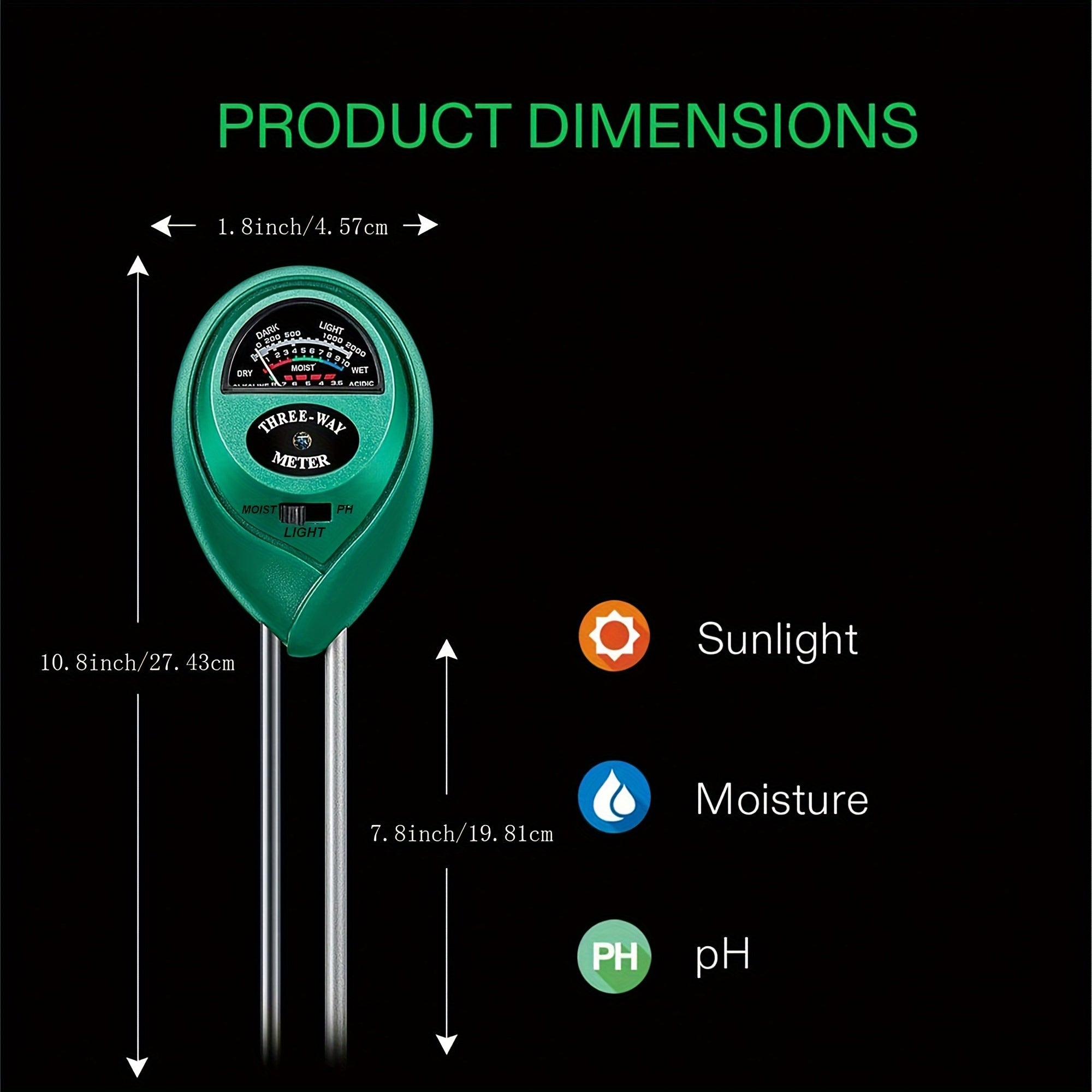 3-in-1 Soil Detector Environmental Testing Meter