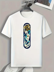 Men's Hard Style Print Graphic T-shirt for Summer