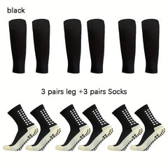 6 Pairs Sports Soccer Socks Breathable Sweat Absorbing Leg Cover
