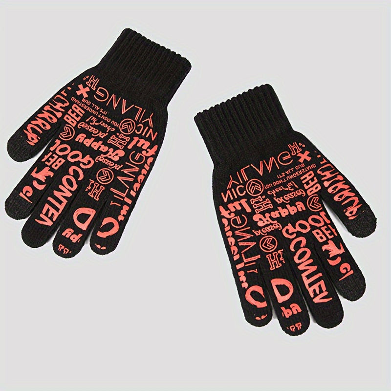 Warm Knitted Touch Screen Gloves Windproof Motorcycle Gloves