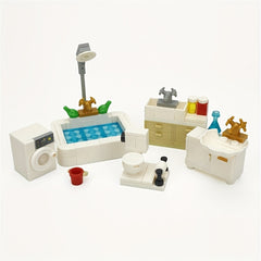 City Series Bathroom Toy Set with Interlocking Building Blocks