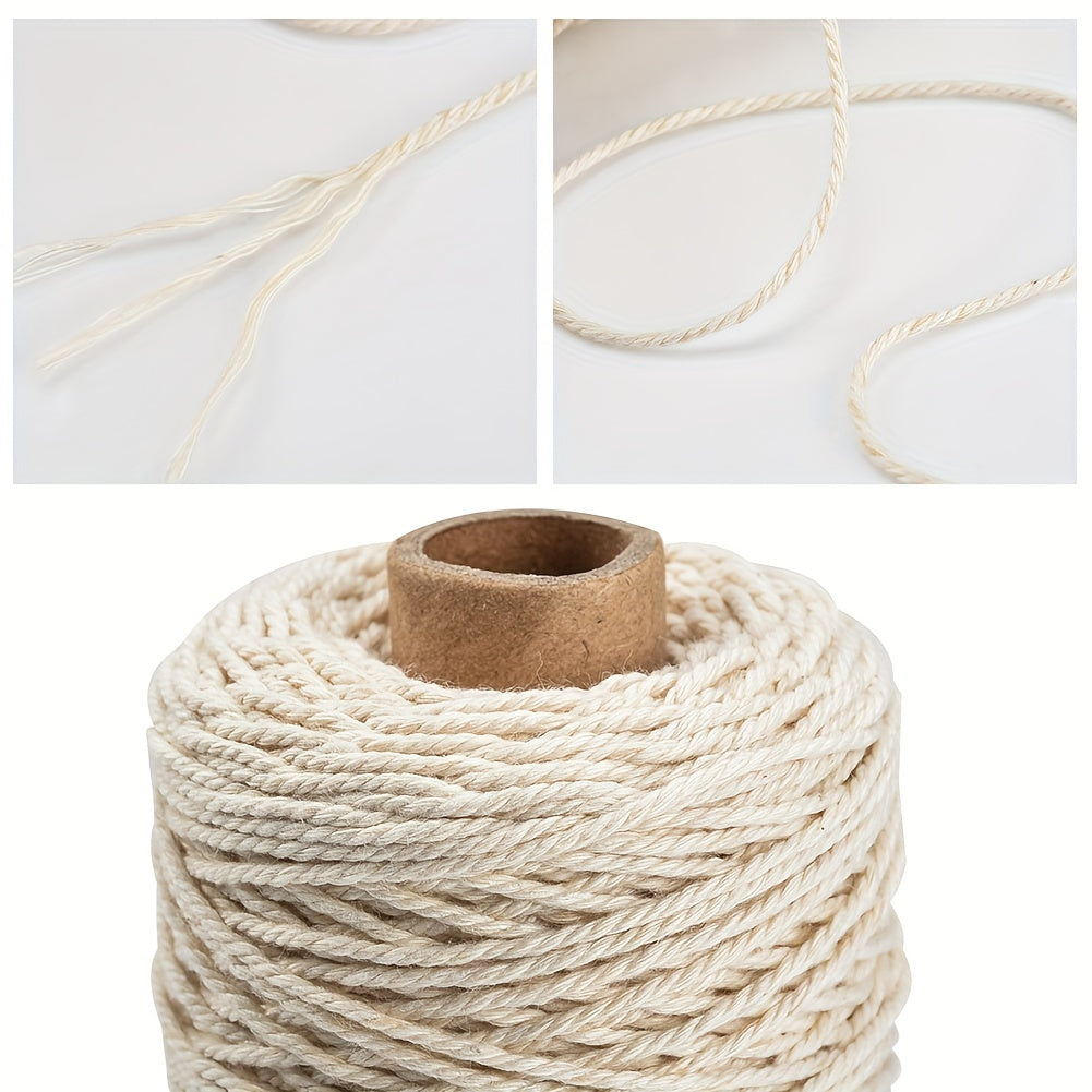 Cotton Rope Twisted Braided Cord Wall Hanging Plant Hanger 1mm 200m