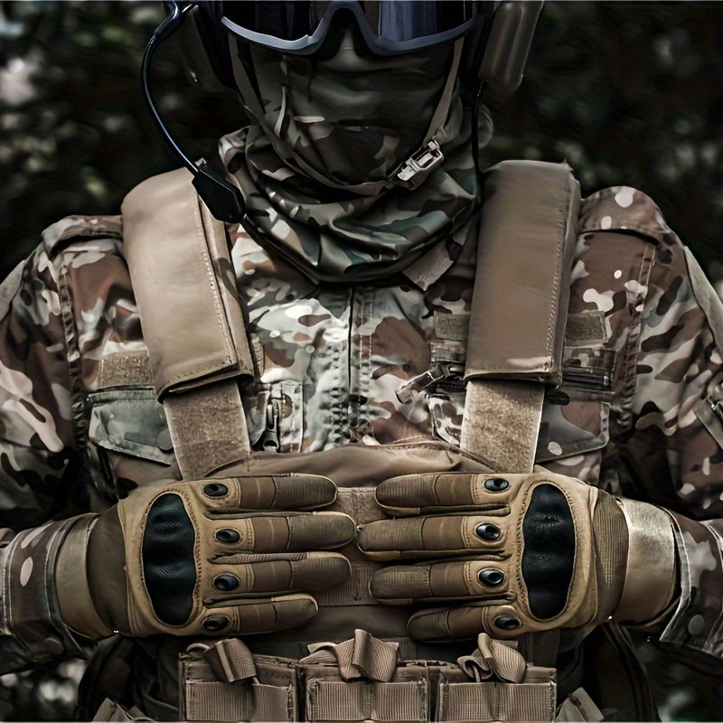 Men's Touchscreen Motorcycle Gloves Hard Knuckle Palm Pads