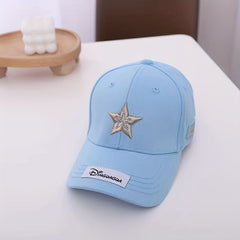 Star Embroidery Cap for Summer Outdoor Traveling