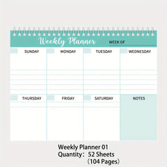 Weekly Planning Notepad To Do Planner With Notes Daily Schedules