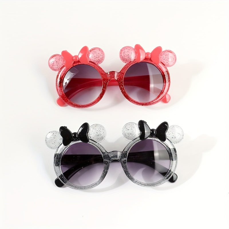 Bowknot Kids Sunglasses Round Frame Girls UV Protection