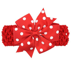 Girls Bow Knot Polka Dot Headband Head Accessories Headwear