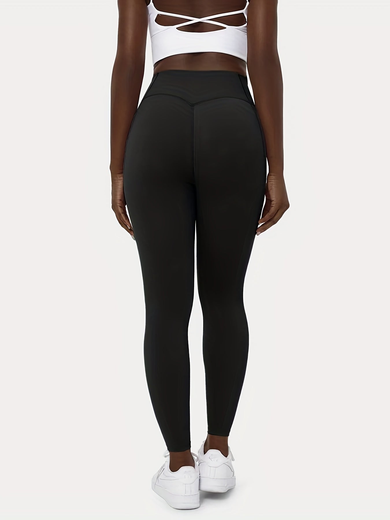 Sports Leggings - Pipping Waist High Stretch
