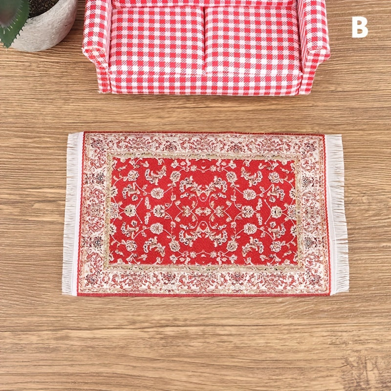 1pc 1 12 Dollhouse Floor Rug Cover Carpet Floor Mat Home Decor Toy
