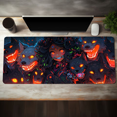 Anime Girl Wolf Dog Halloween XXL Mouse Pad Non Slip Office Game Table Mat