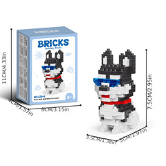 3D Dog Block Model Set - Husky & Pug - Artistic Display