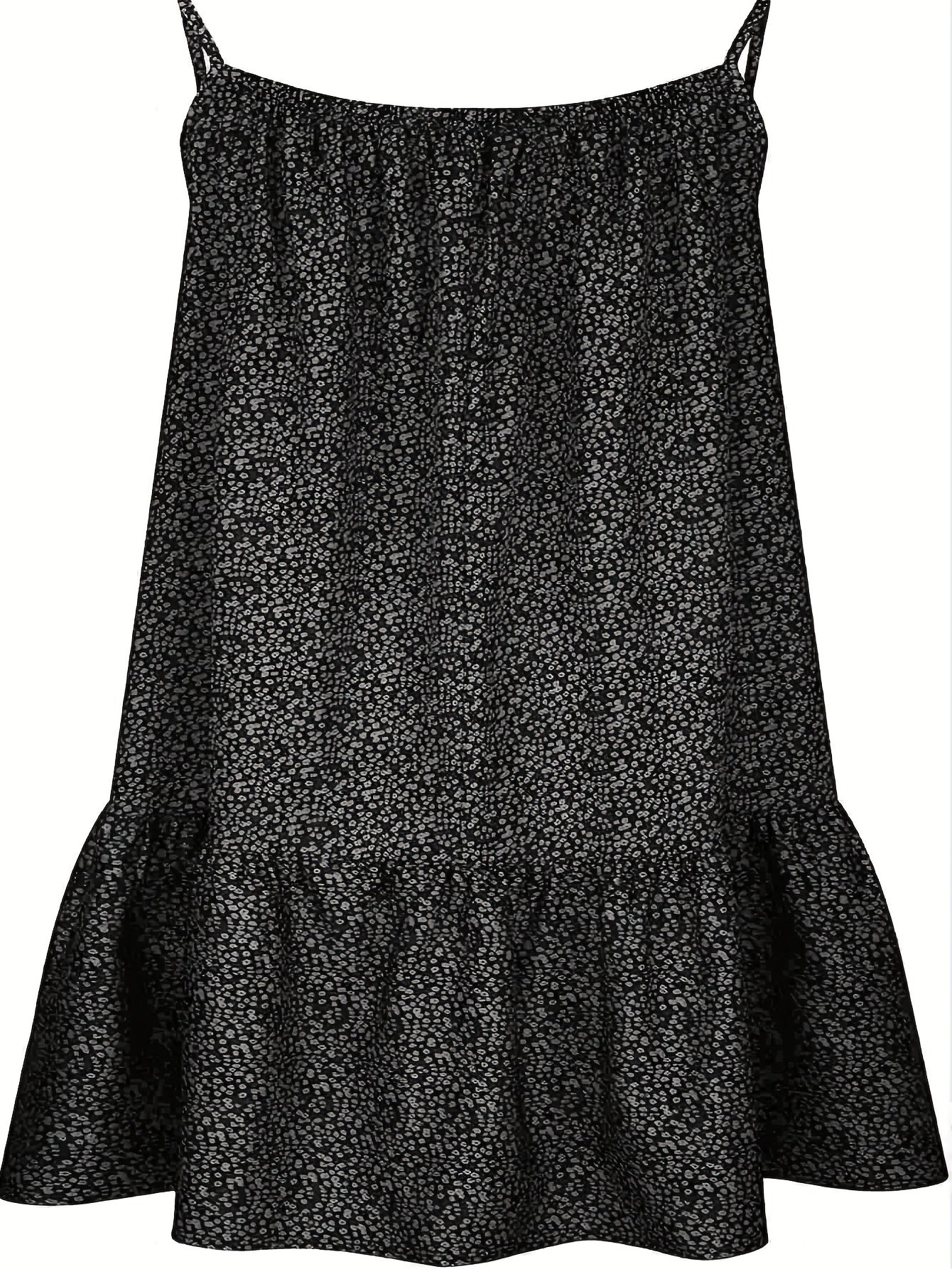 Ditsy Floral Print Dress Spaghetti Strap Ruched Dress