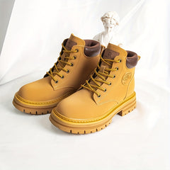 Women's Lace Up Ankle Combat Boots Platform Outdoor Boots