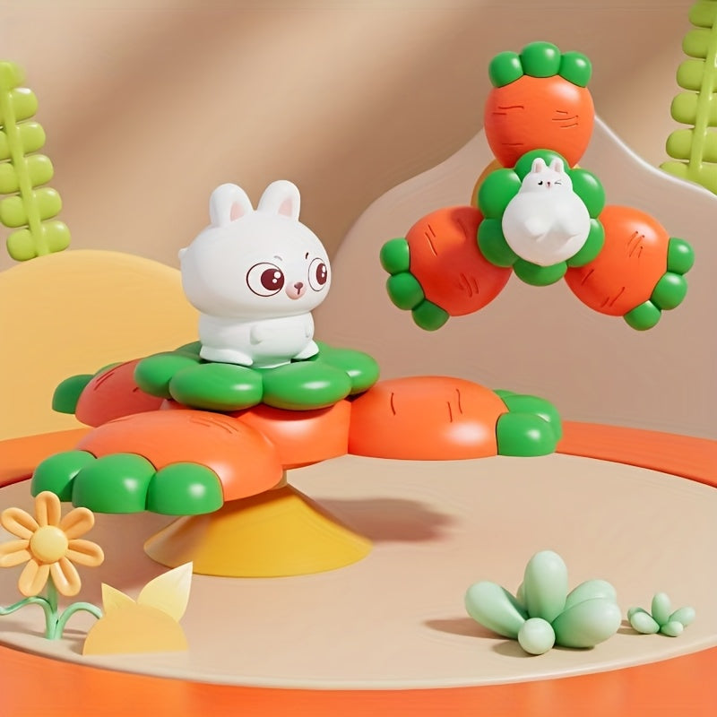 Colorful Suction Cup Spinner Toy Cartoon Animal Rotating Suction Cup Toy Green D