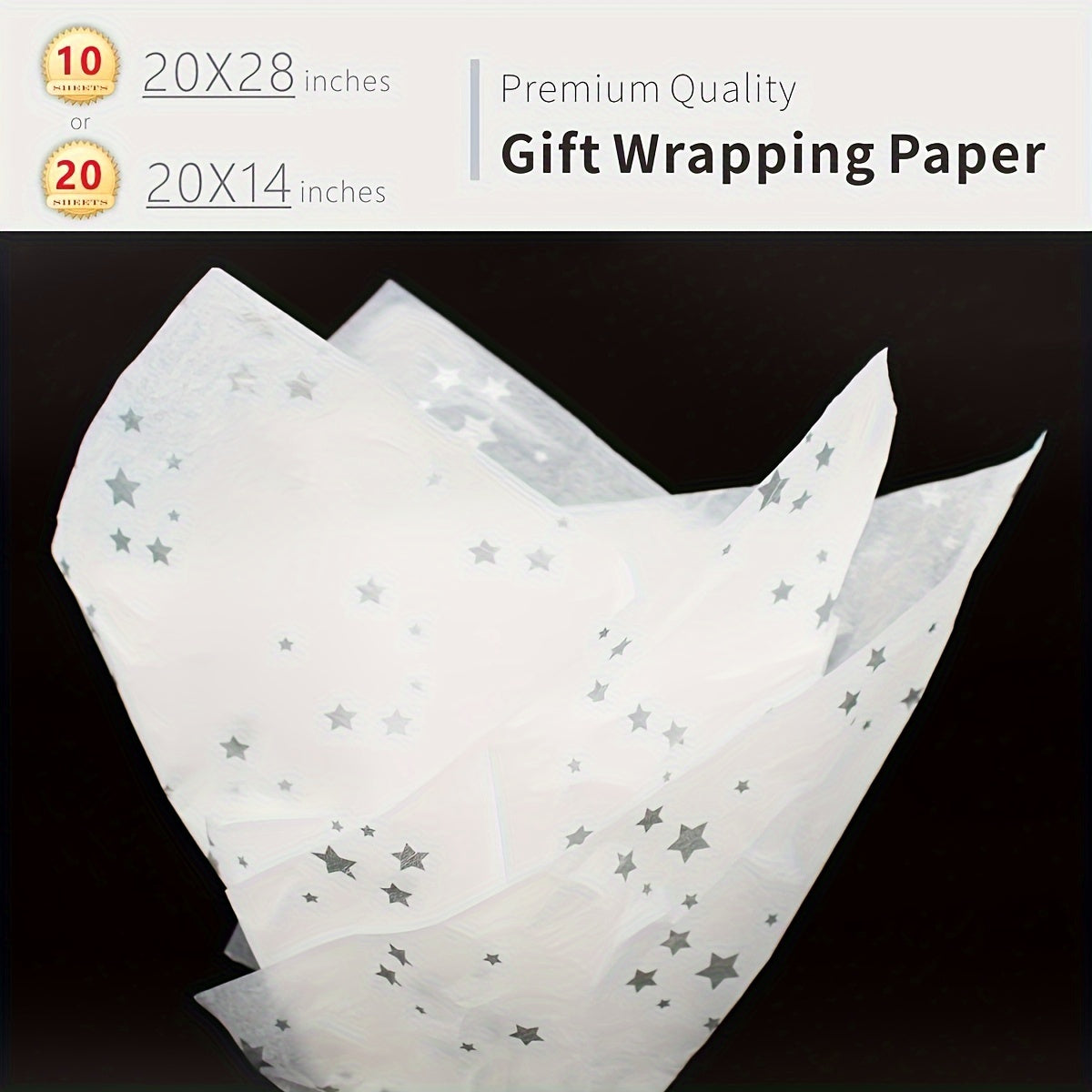 20 Sheets Translucent Wrapping Paper Gift Tissue Craft Paper Bulk