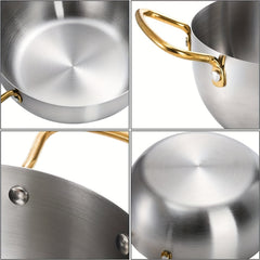 Stainless Steel Ramen Cooking Pot Pasta Stockpot with Double Handle