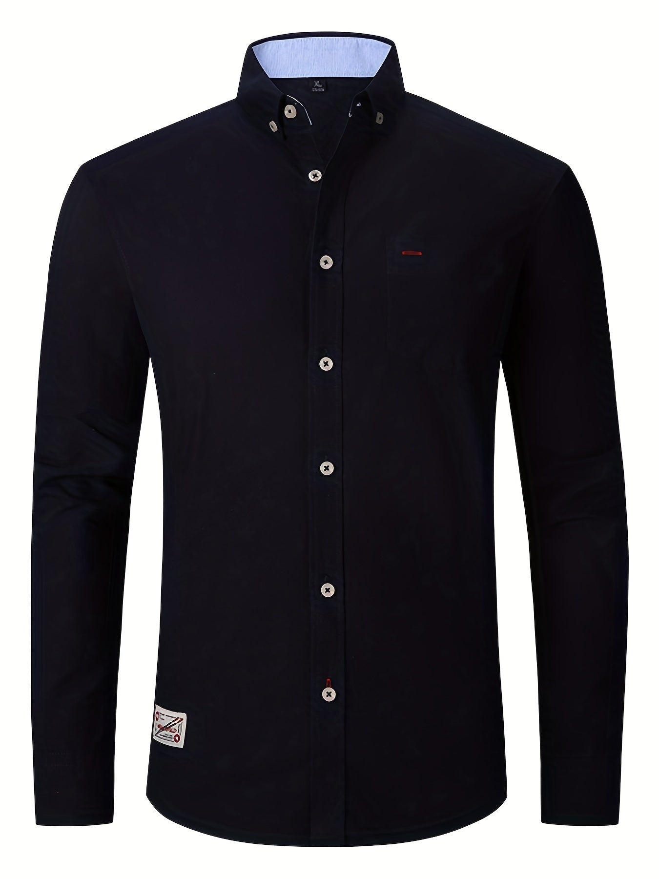 Men's Casual Button Up Long Sleeve Cotton Shirt