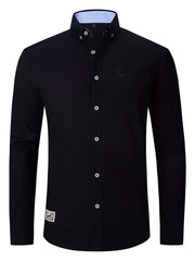 Men's Casual Button Up Long Sleeve Cotton Shirt