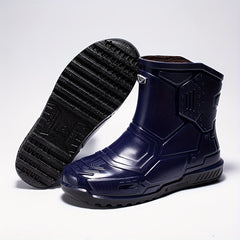 Men's Mid Top Rain Boots Waterproof Non-slip Galoshes