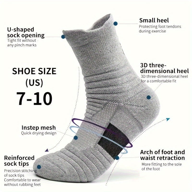 3 Pairs Warm Fleece Athletic Socks Sports Cycling Hiking