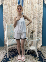 Cami Top & Shorts Pajama Set Elastic Waistband Women's Sleepwear