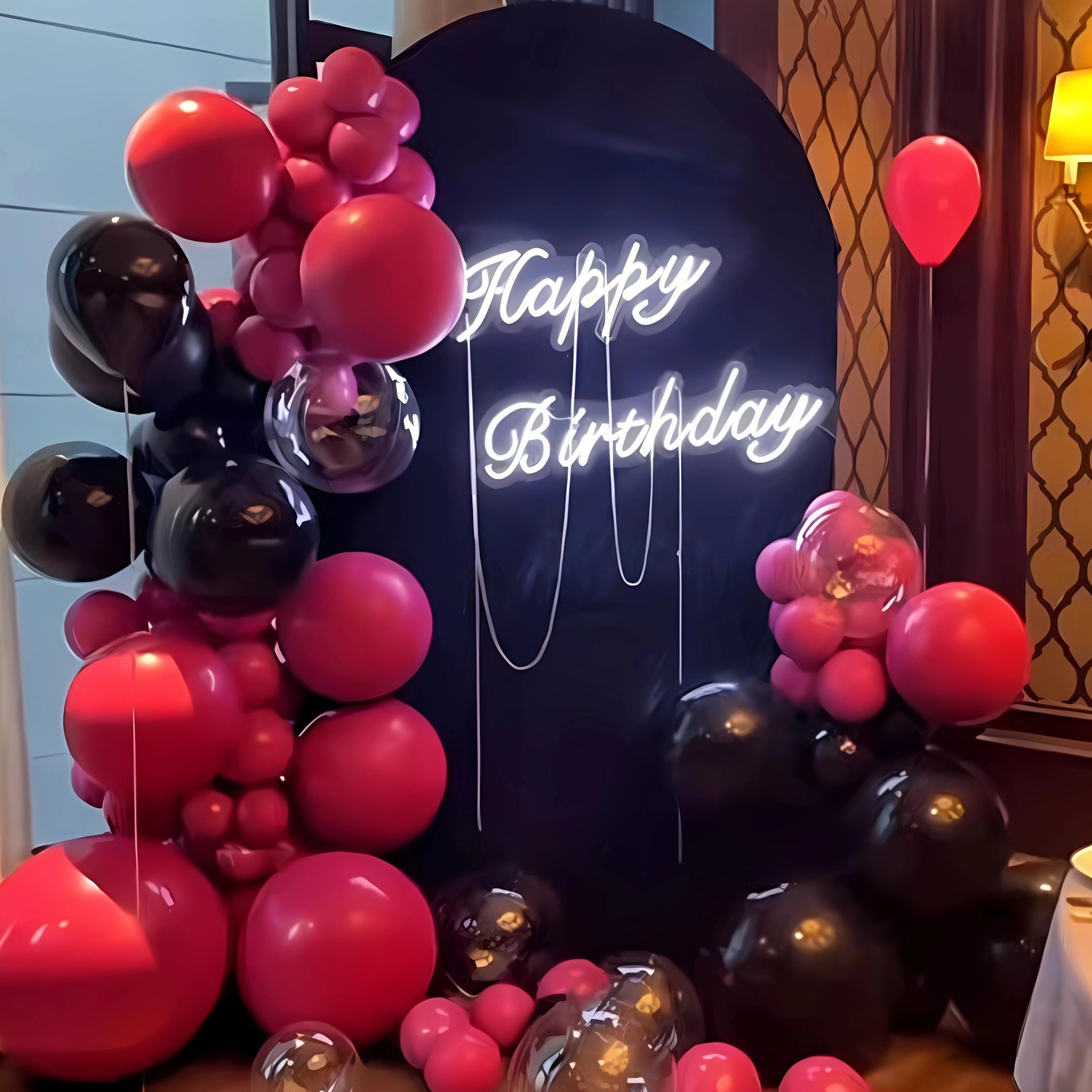 Rose Red Balloon Arch Kit 104PCS for Birthday Wedding Baby Shower