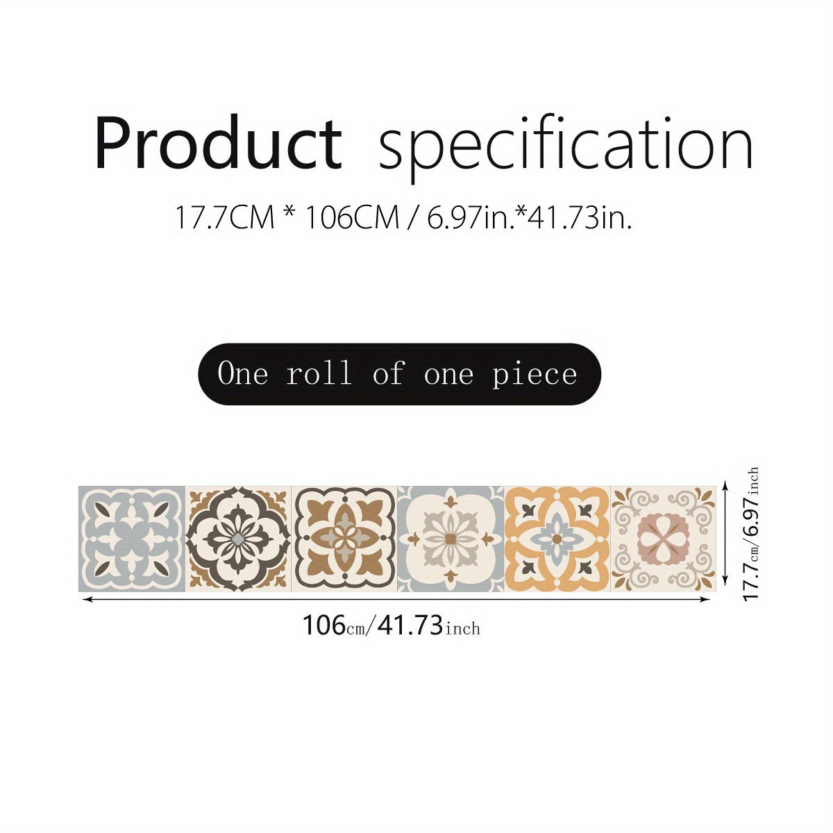 Bohemian Style Pattern Staircase Sticker Self-adhesive Waterproof