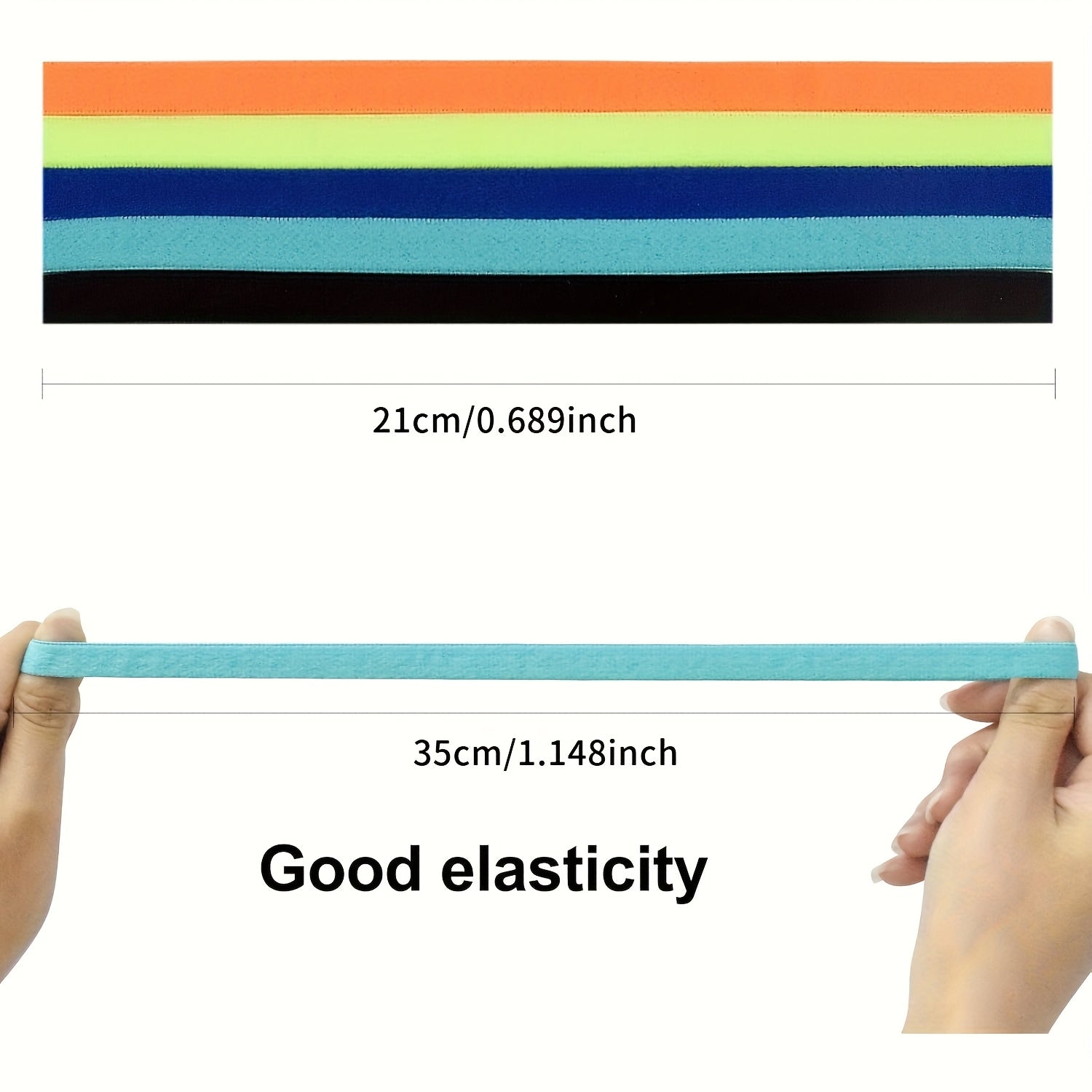 10pcs Non Slip Sports Headbands for Yoga Running Football Workout 5 Colors