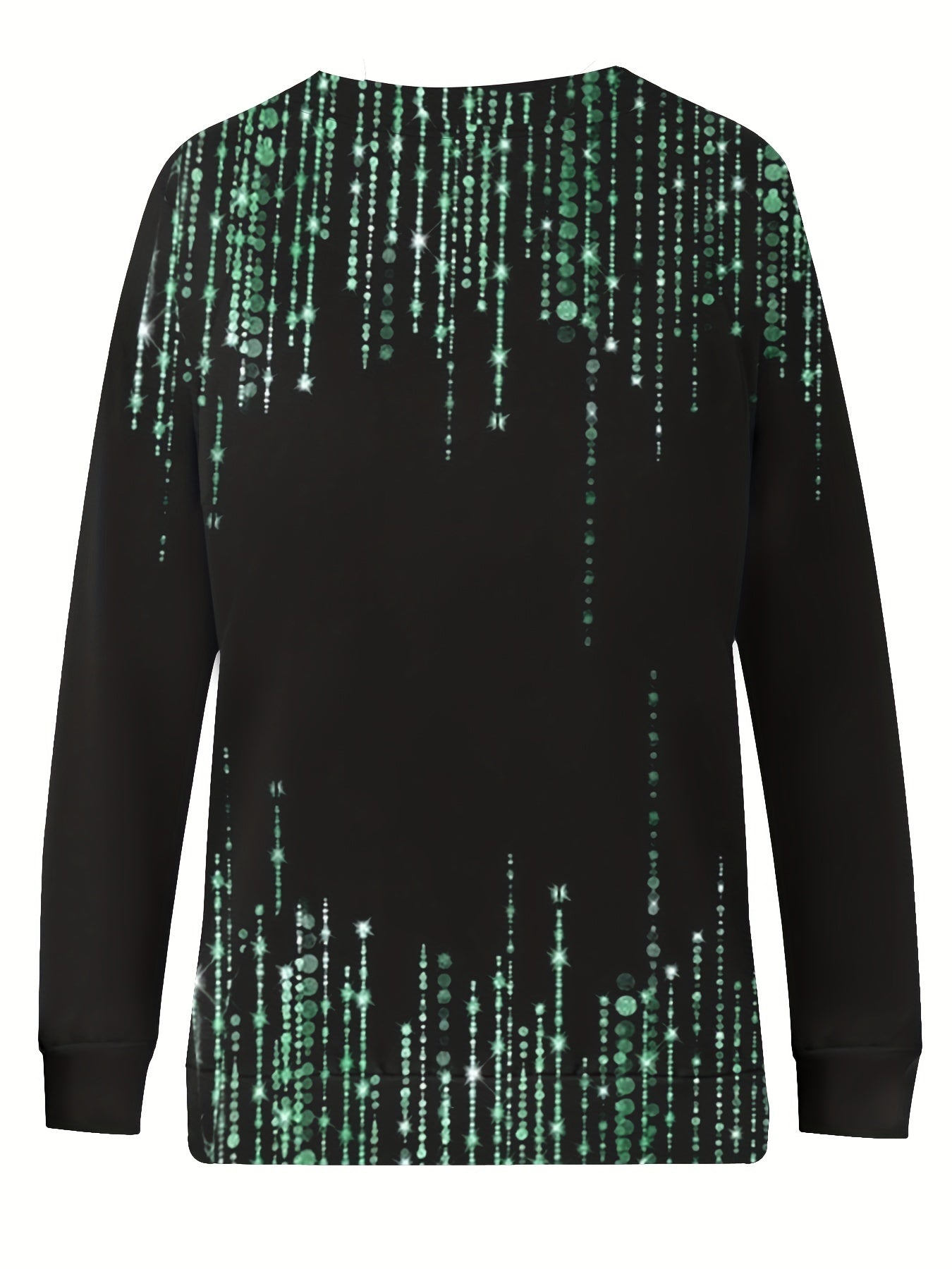 Graphic Print Crew Neck Pullover Sweatshirt for Women