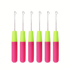 6pcs Latch Hook Tool Set for Hair Extensions & Carpets