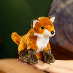 Realistic Fox Plush Toy Soft Orange & Stuffed Animal with Brown Ears