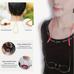 3pcs Adjustable Silicone Eyeglass Straps for Children and Adults
