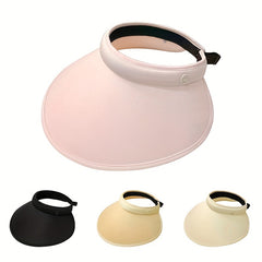 Breathable Solid Visor Hats Wide Brim UV Protection