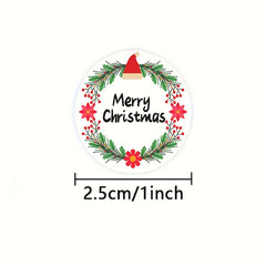 500pcs Merry Christmas Gift Label Stickers DIY Baking Gift Sealing Stickers