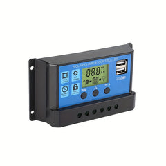 Adjustable LCD Display Solar Panel Regulator 12V 24V USB Port