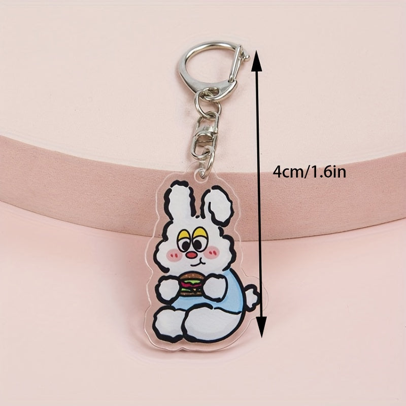 Bunny Acrylic Keychain Pendant, Bag Accessory