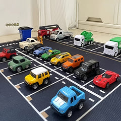 Teaching & Puzzle Carpet - Urban Traffic Parking Lot Crawl