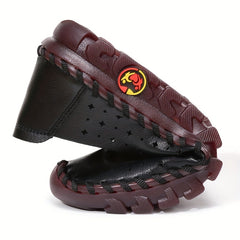 Women's Perforated Flat Slip On Loafers Soft Sole Breathable Comfy Shoes