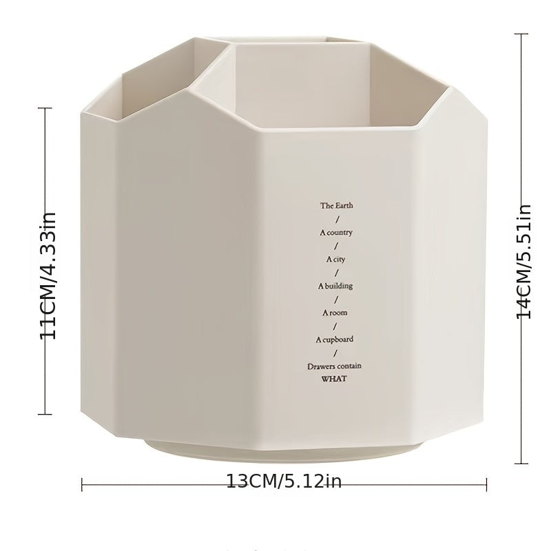 5 Compartment Rotating Makeup Brush Holder