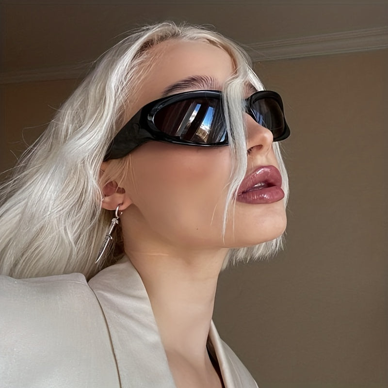 Wrap Around Sunglasses Y2K Style Eyewear UV Blocking