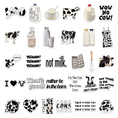 65pcs Cow Style Stickers DIY Waterproof Decoration Kit
